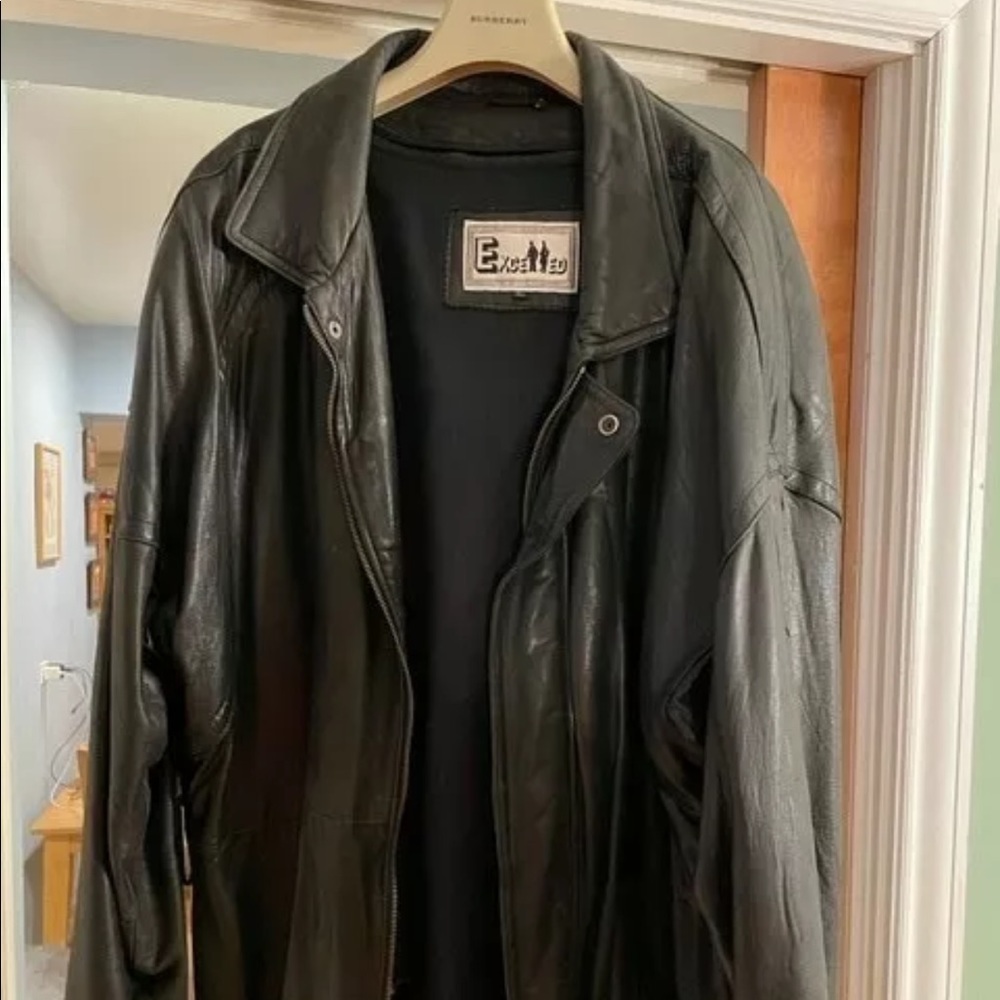 1990’s Vintaged Excelled 3/4 black leather jacket